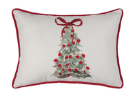 Lumbar Christmas Tree w/ Bow Pillow