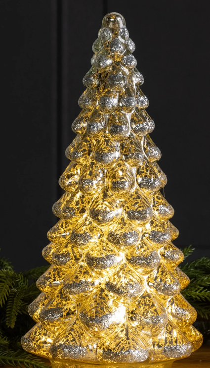 Mercury Glass LED Christmas Tree (2-Colors)