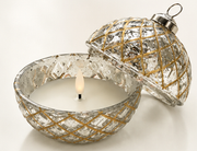 LED Glass Ornament Wax Candle (4-Colors)