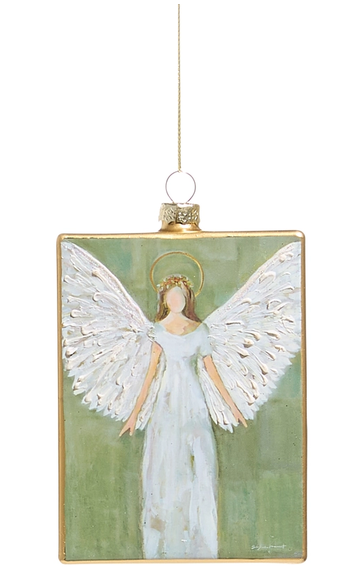 5" Glass Guardian Angel Ornament