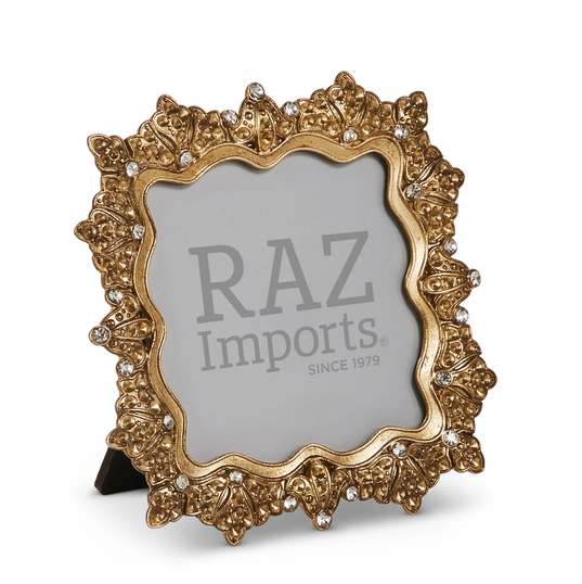 4.75 Golden Rhinestone Frame