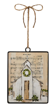 6" Church Sheet Music Ornament (2-Styles)