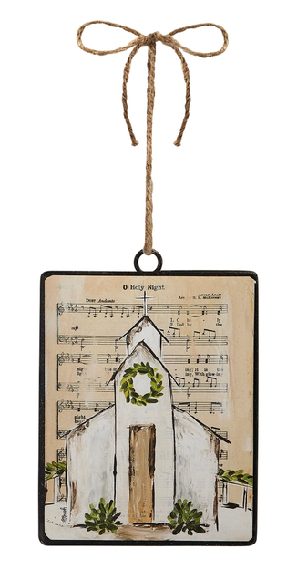 6" Church Sheet Music Ornament (2-Styles)