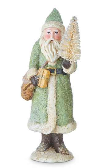 8.5" Glittered Santa (3-Colors)