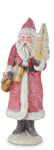 8.5" Glittered Santa (3-Colors)