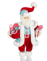 18" Candy Cane Whimsical Santa