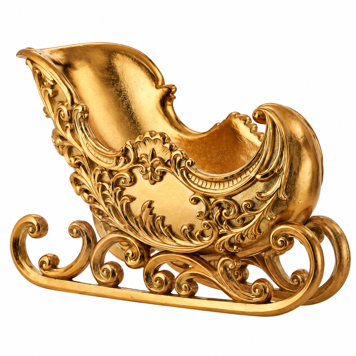 15" Golden Scroll Sleigh