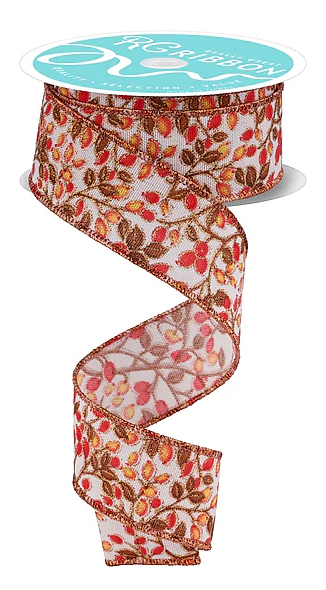 1.5" x 10 Yds Bittersweet Wired Ribbon