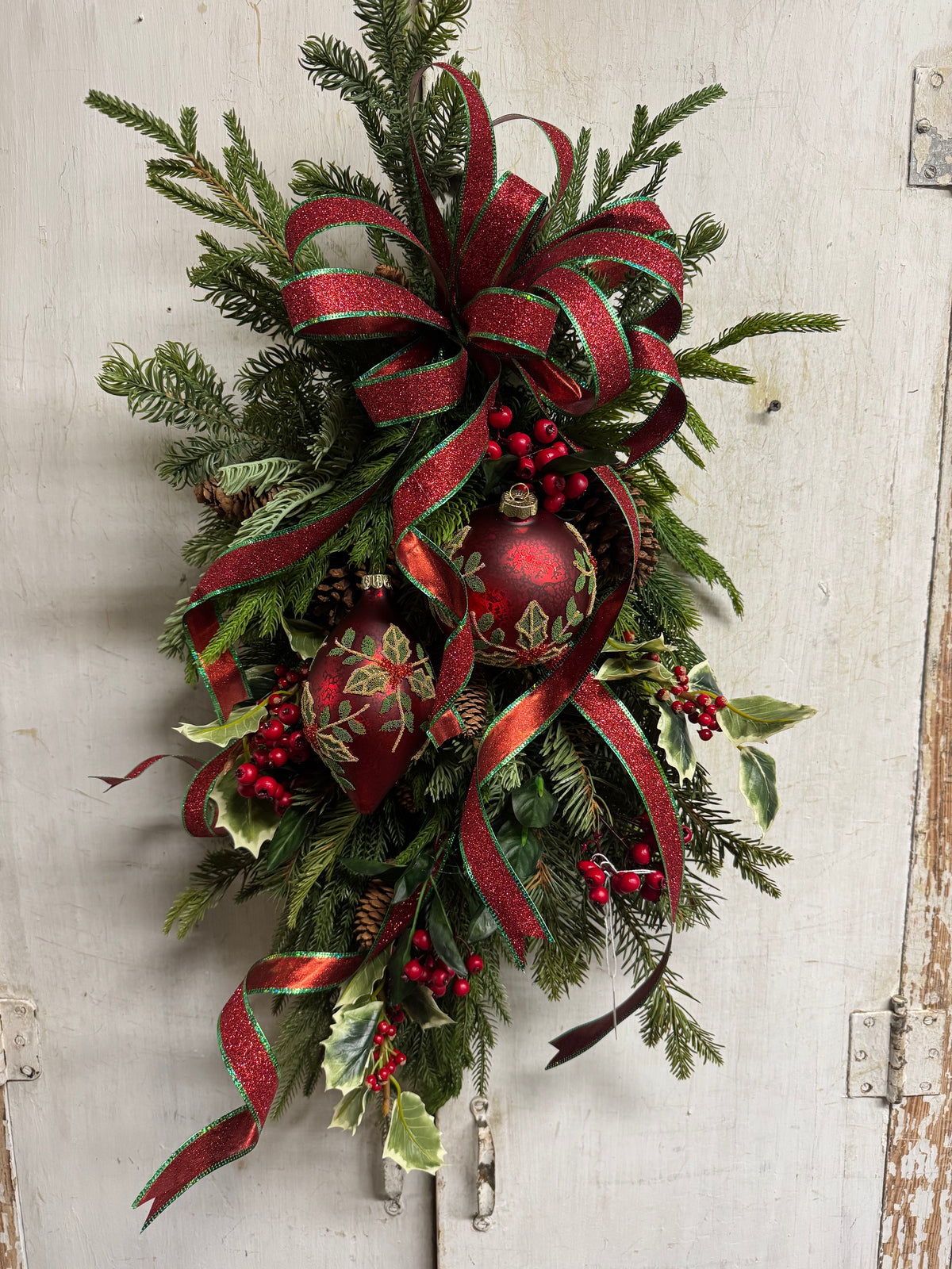 Custom Elegant Holly Teardrop