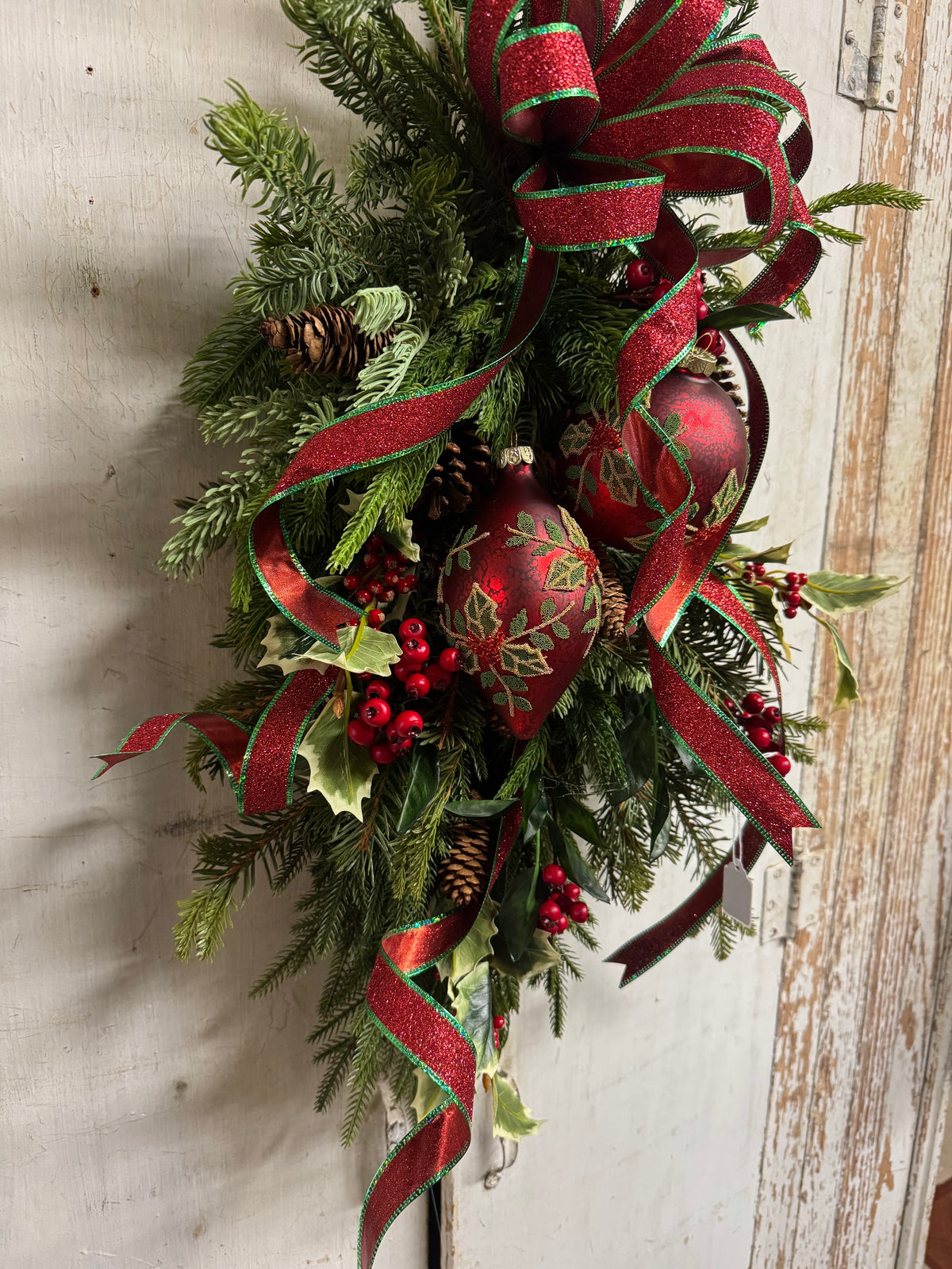 Custom Elegant Holly Teardrop