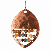 Beaded Oval Abacus Earrings