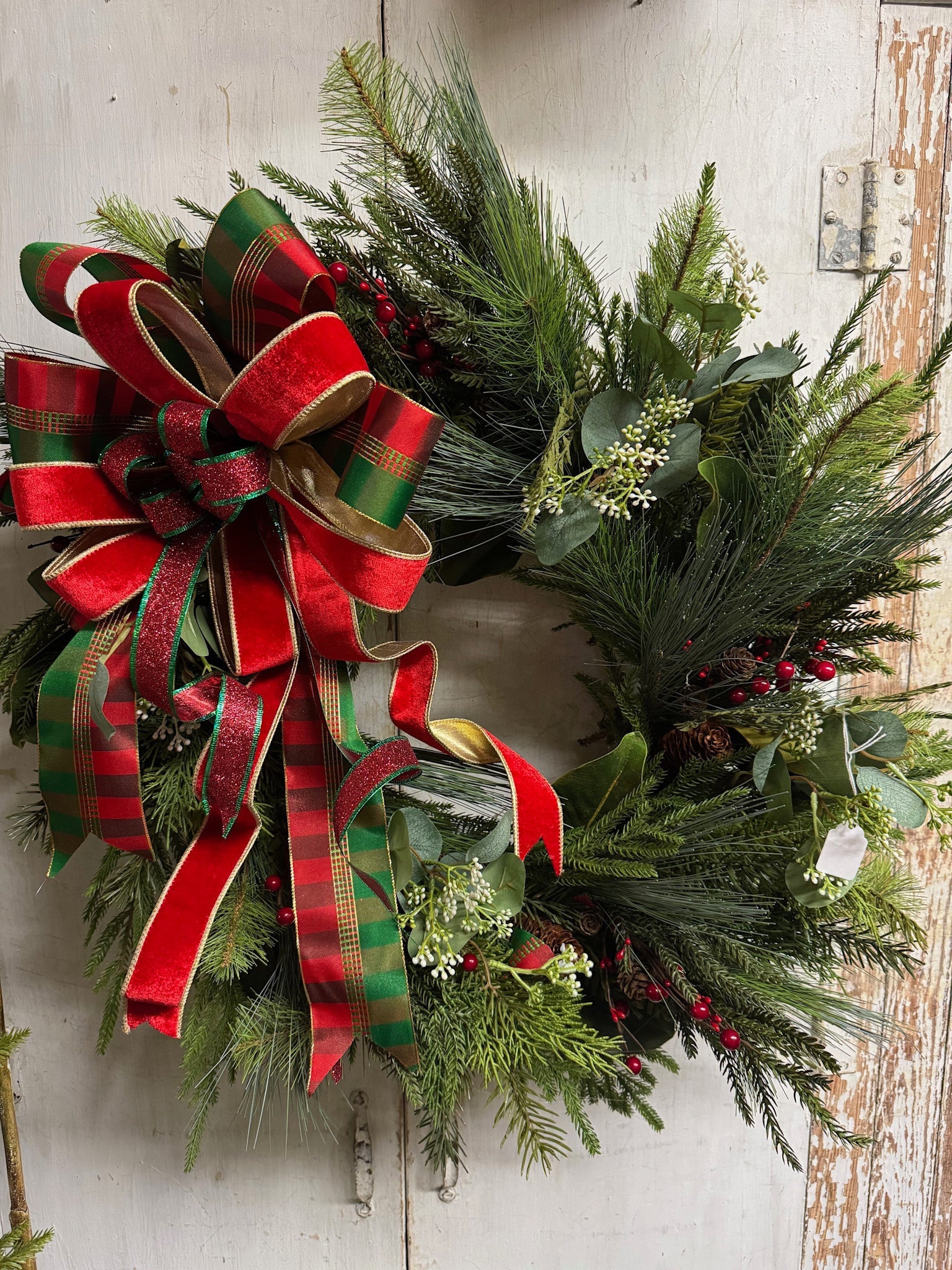 Custom Traditional Mountain Christmas Wreath
