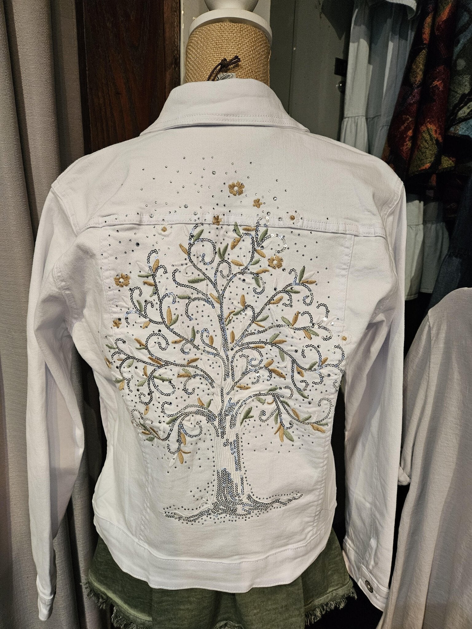 Tree of Life Denim Jacket By: Tempo Paris (2-Colors)