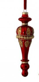 Mercury Glass Jewel Finial Ornament (2-Styles)