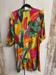 Jungle Bliss Bell Sleeve w/ Pleats Dress By: Lior Paris