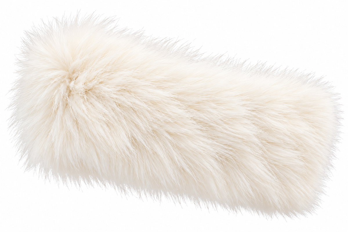 Faux Fur White Headwrap