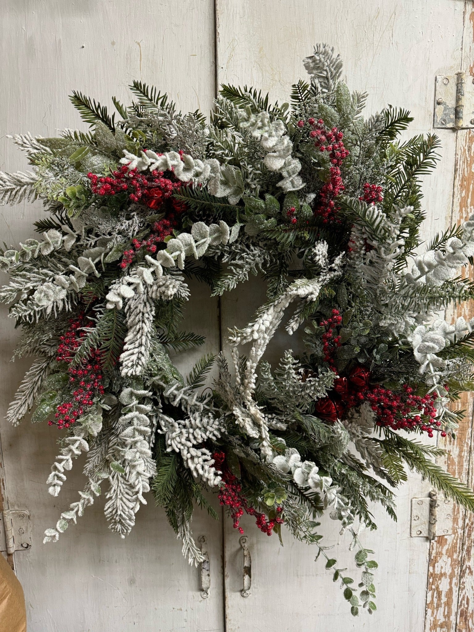 Custom Frosted Winter Blessings Wreath
