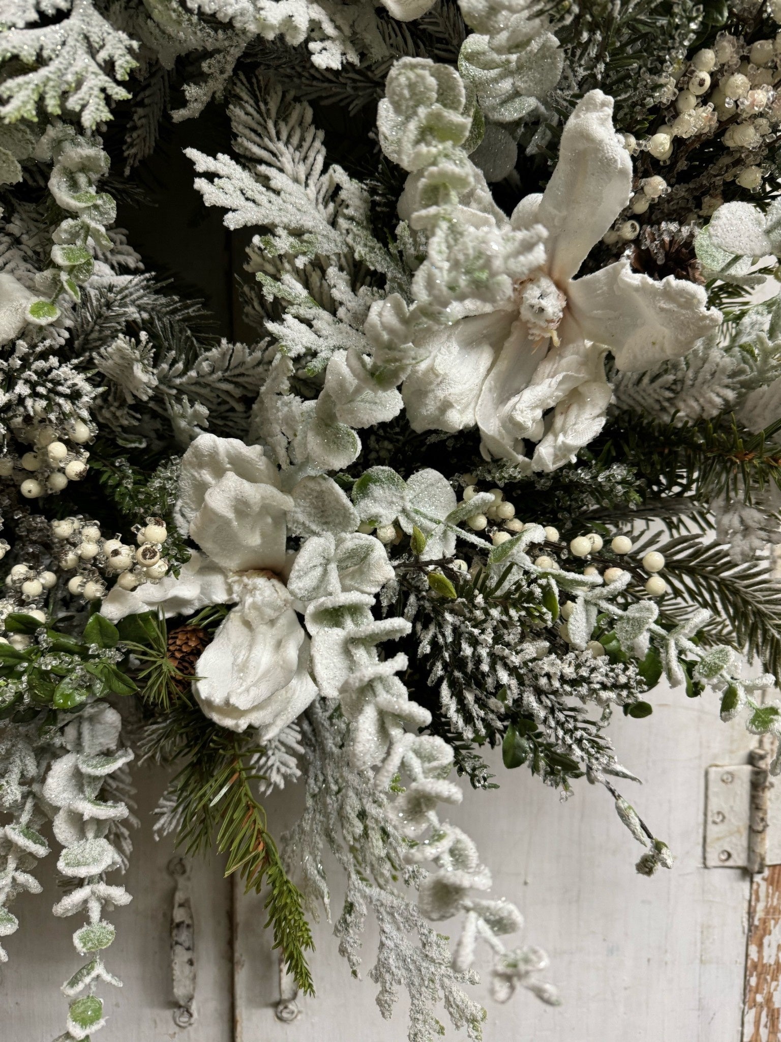 Custom Winter Magnolia & Eucalyptus Wreath