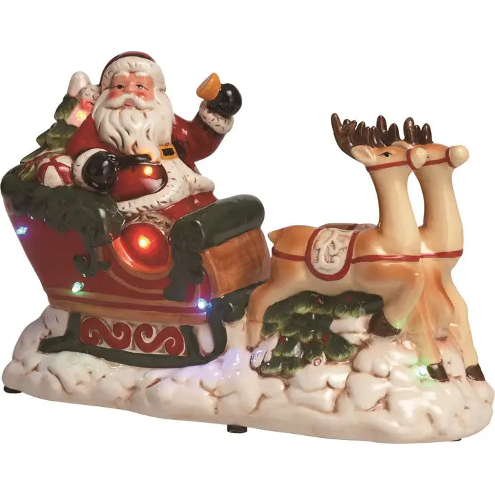 LED Musical Santa in Sleigh