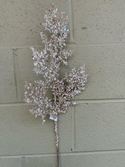 Champagne Beaded Pearl Leaf Spray