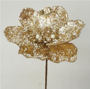 Golden Beaded Pearl Magnolia Stem