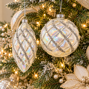 Shimmering Pearl Glass Ornament (2-Styles)