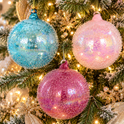 120MM Beaded Glass Ball Ornament By: Jim Marvin (3-Colors)