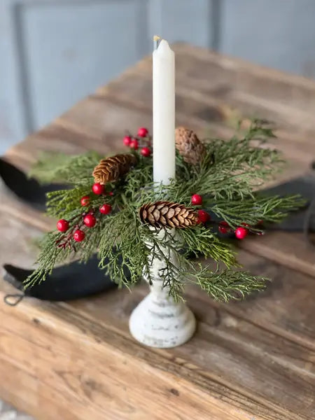 Alpine Berry Taper Candle Ring