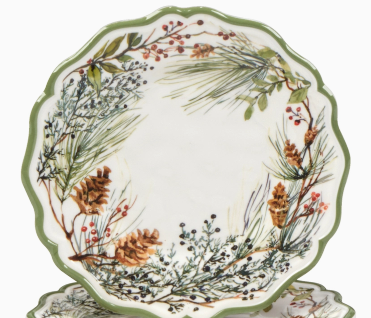 Melamine Winters Forest Candle Saucer