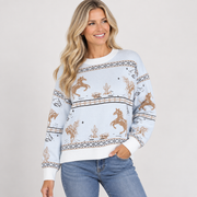 Galloping Horse Pull Over Sweater