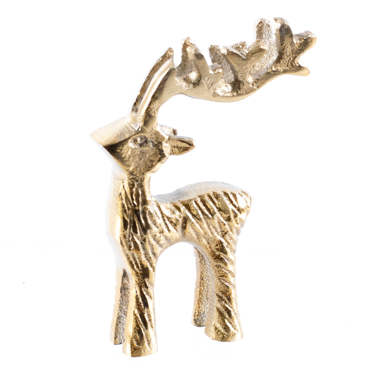 Standing Aluminum Gold Deer (2-Sizes)